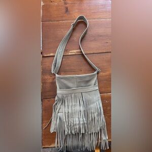 Fringe Shoulder Bag in Gray